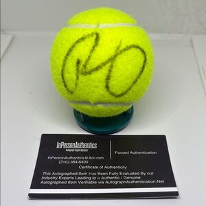 Autographed Tennis Ball - Neon Yellow